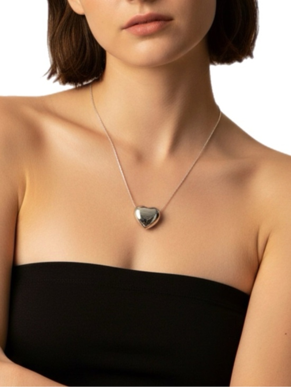 Melissa Rivers | Sterling Silver Heart Pendant on Chain Necklace